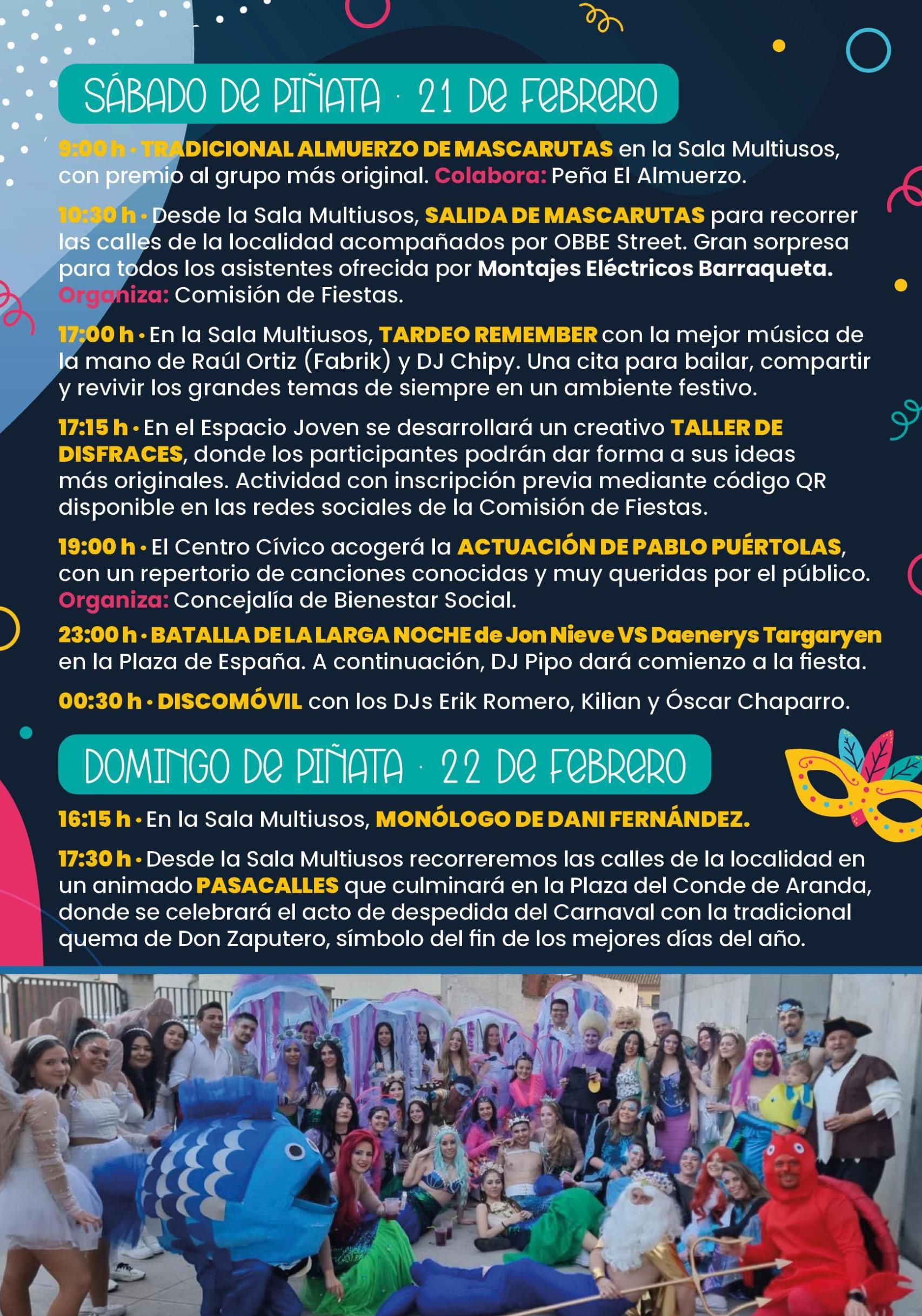 Programa Carnaval Épila 2026.