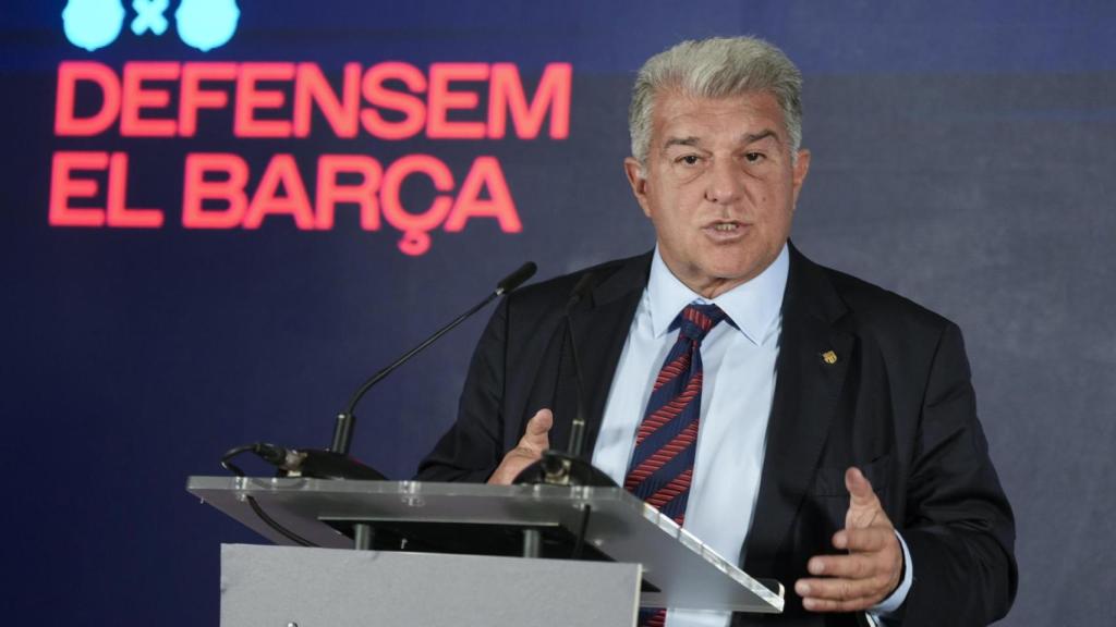 Laporta, en la inauguración de la sede de su precandidatura a las elecciones del Barça