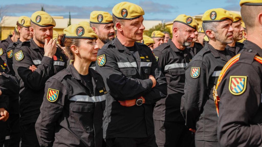 Militares de la UME del BIEM II en la Base Aérea de Morón (Sevilla)