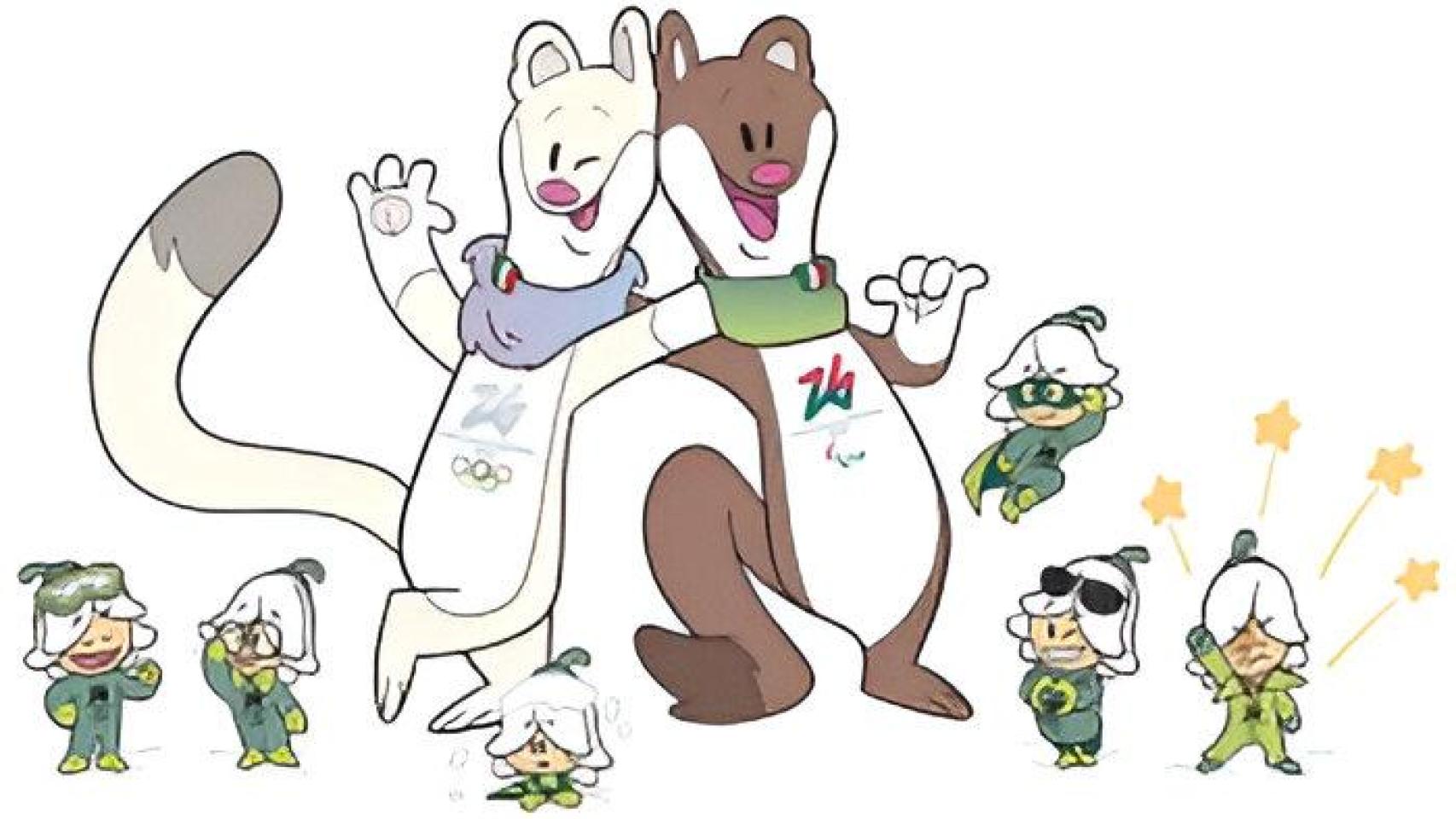 Tina y Milo, las mascotas de las Olimpiadas y Paraolimpiadas 2026.