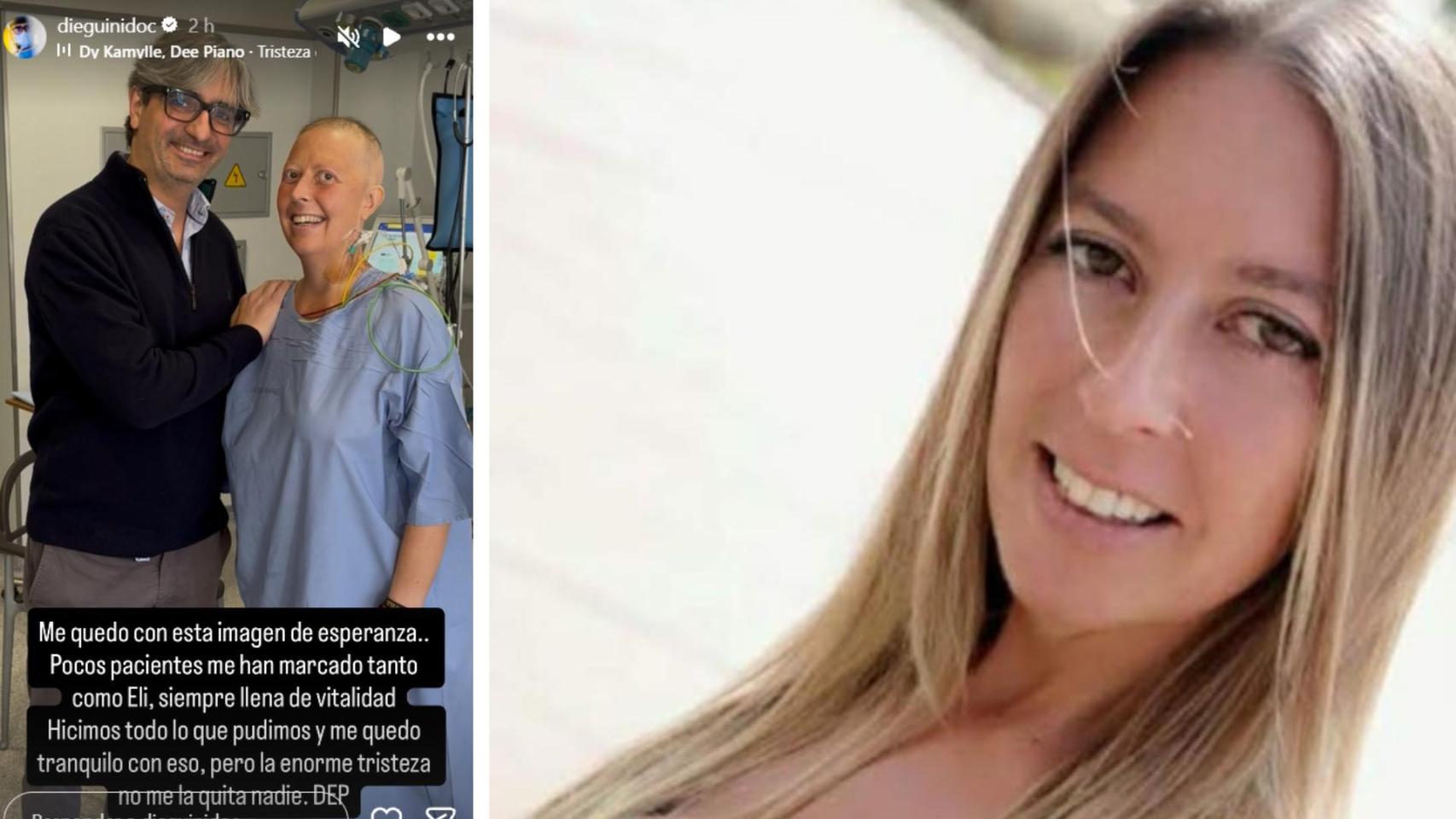 El cirujano Diego González Rivas y Elisabeth.