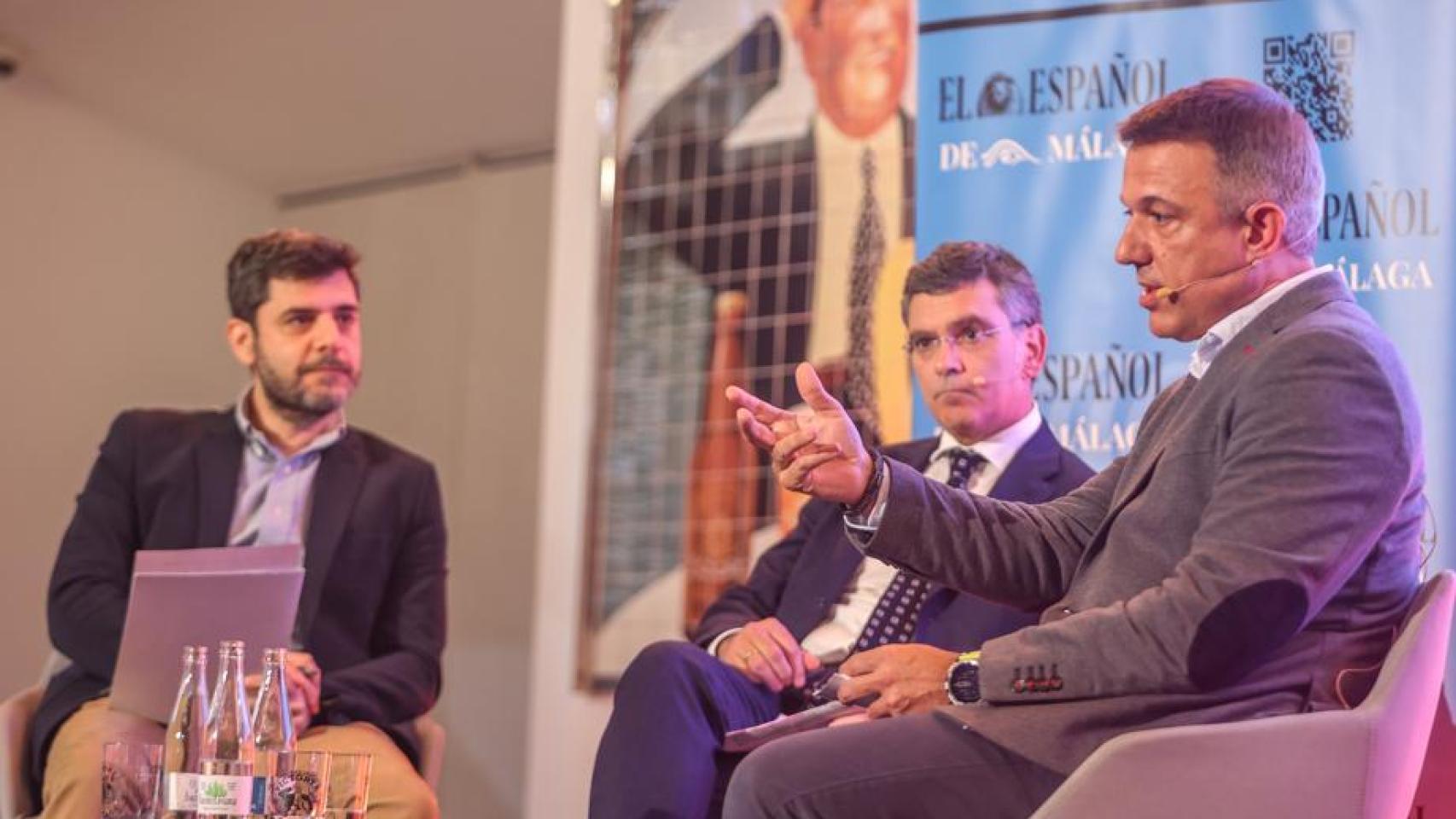 Rafael Medina y Toni de la Prieta, en el XXXIX Encuentro Tecnológico de EL ESPAÑOL de Málaga.