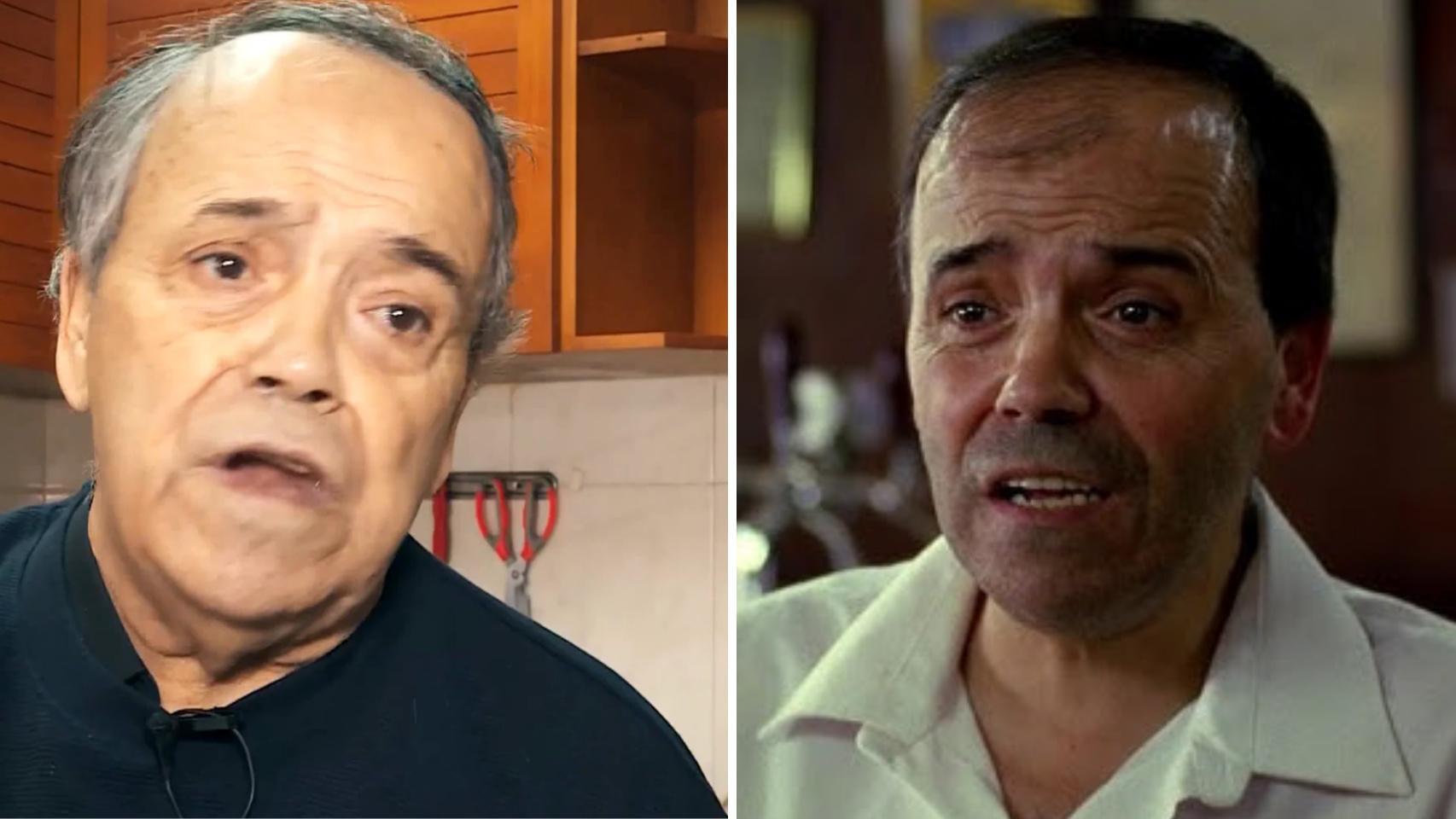 Cañita Brava en la actualidad a la derecha, y en la película 'Torrente', a la derecha.