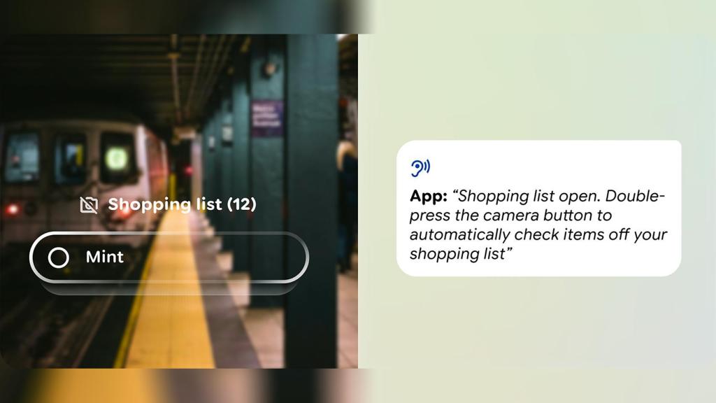 La lista de la compra en pantalla con las gafas Android XR