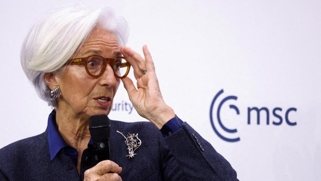 La presidenta del BCE, Christine Lagarde, el pasado domingo en la Conferencia de Seguridad de Munich.