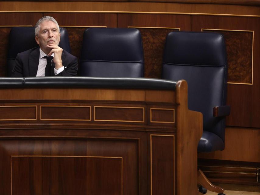 El ministro del Interior, Fernando Grande-Marlaska, hoy en el Congreso.