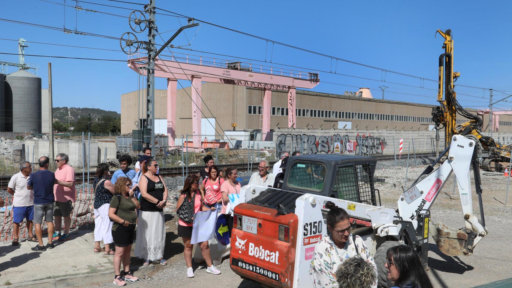 Protesta contra la obra de Adif en Palencia