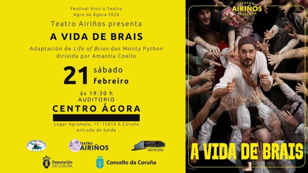 Cartel de 'A vida de Brais', una de las obras que serán representadas este fin de semana