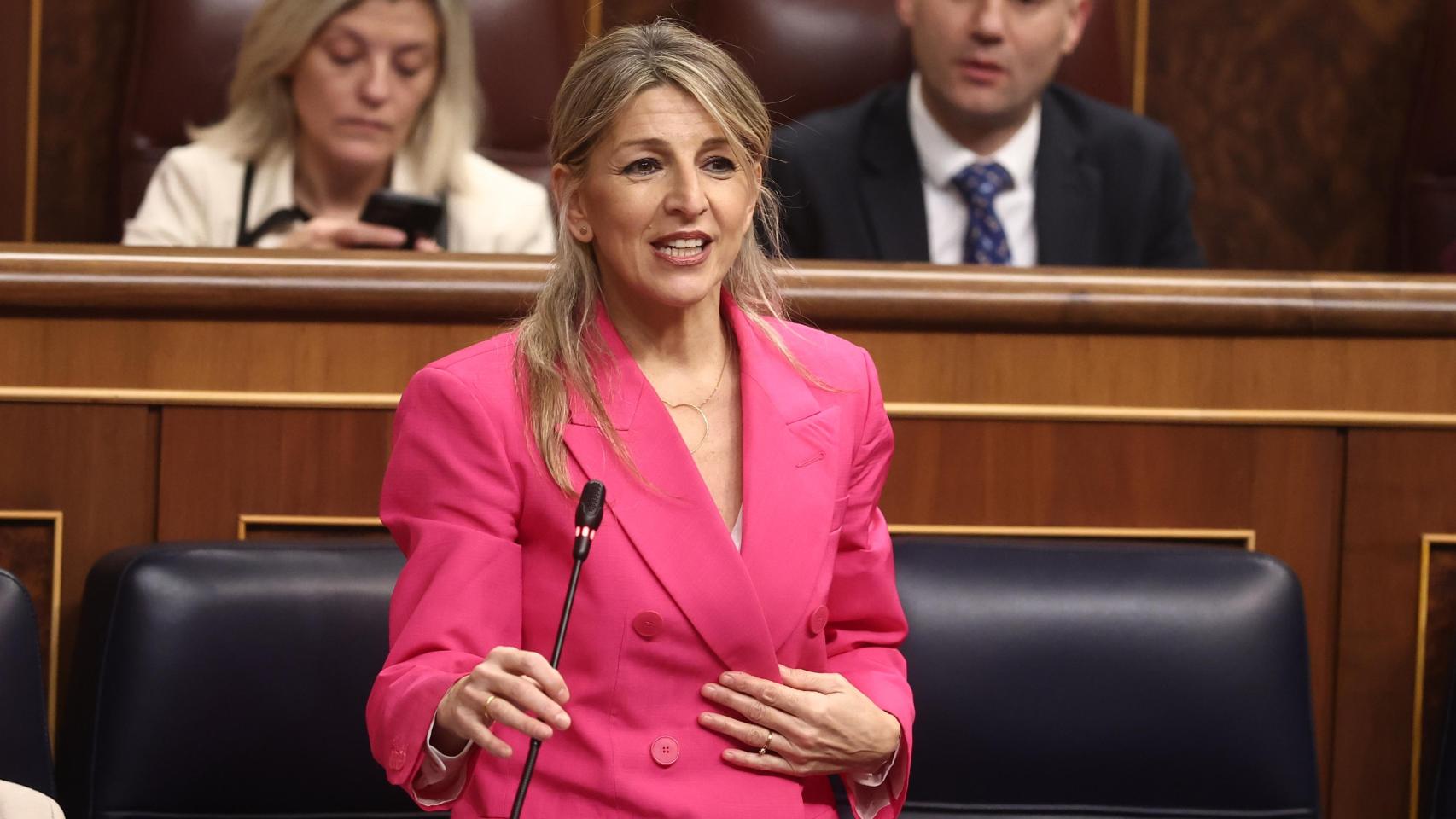 Yolanda Díaz, vicepresidenta segunda y ministra de Trabajo en el Congreso.