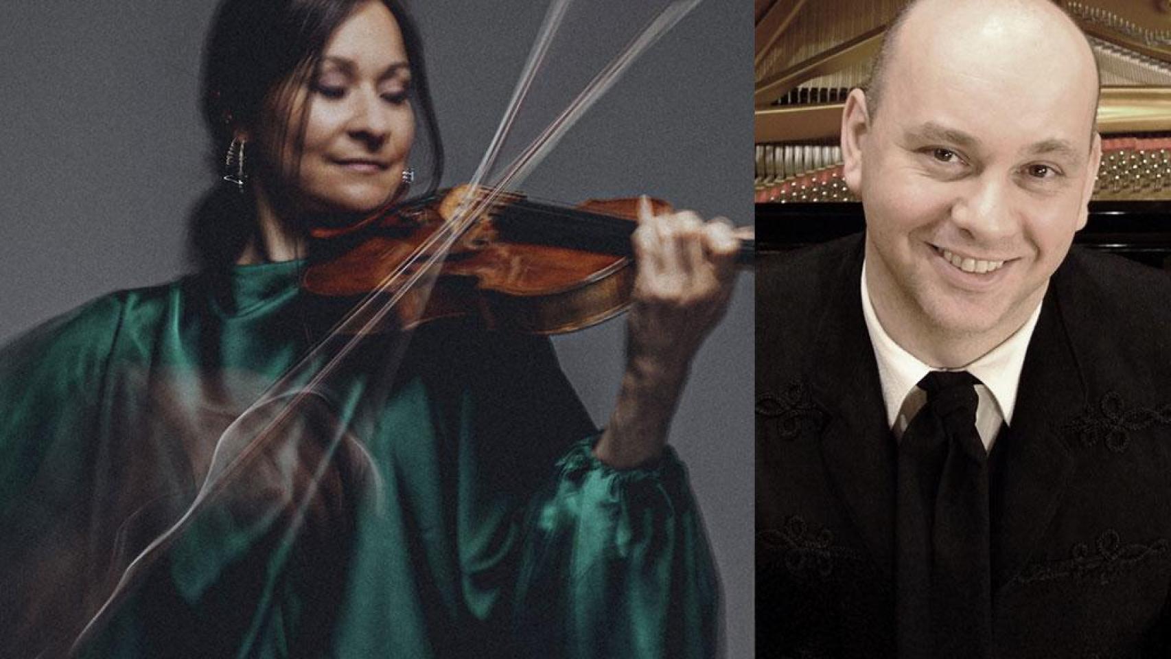 La violinista Arabella Steinbacher y el pianista Peter von Wienhardt