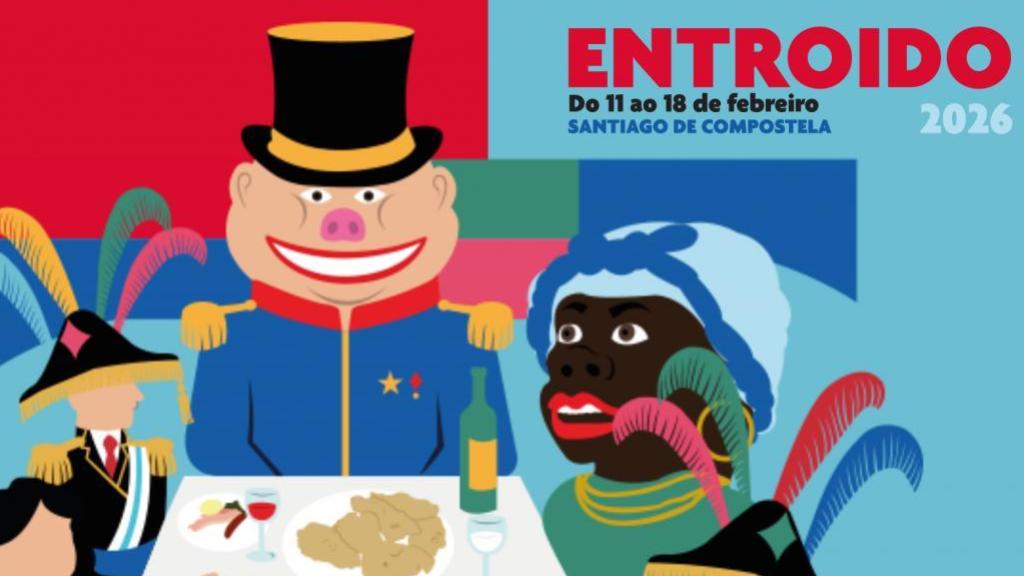 Cartel del Entroido 2026 en Santiago de Compostela