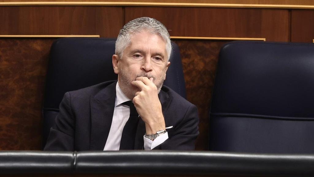 Marlaska, este miércoles, durante la sesión de control al Gobierno.