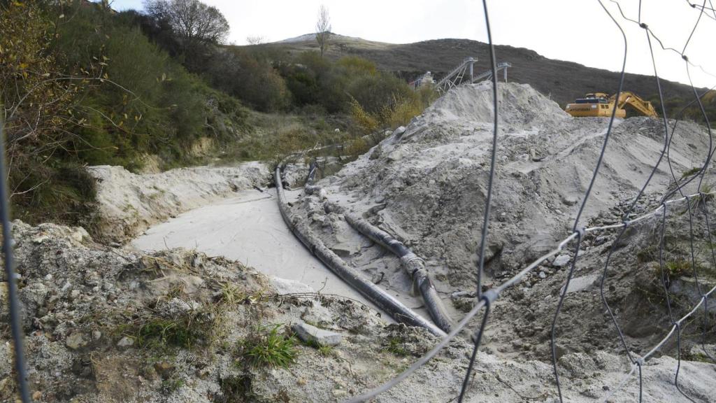 La mina de Penouta, a 2 de diciembre de 2023, en Viana do Bolo, Ourense