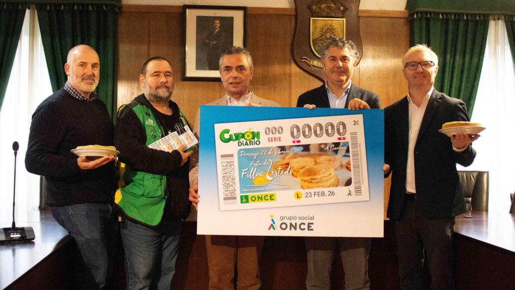 5 millones de cupones de la ONCE difundirán por todo el país la Fiesta de la Filloa de Lestedo (A Coruña)