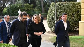 Patricia Franco, consejera de Economía, Empresas y Empleo, junto al ministro de Economía, Carlos Cuerpo.