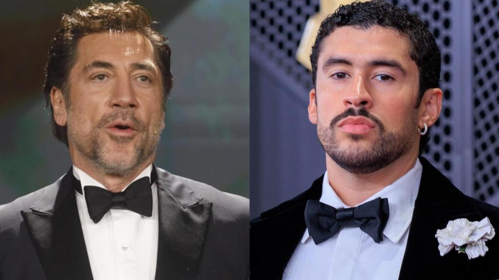 Javier Bardem y Bad Bunny. Foto: Europa Press.