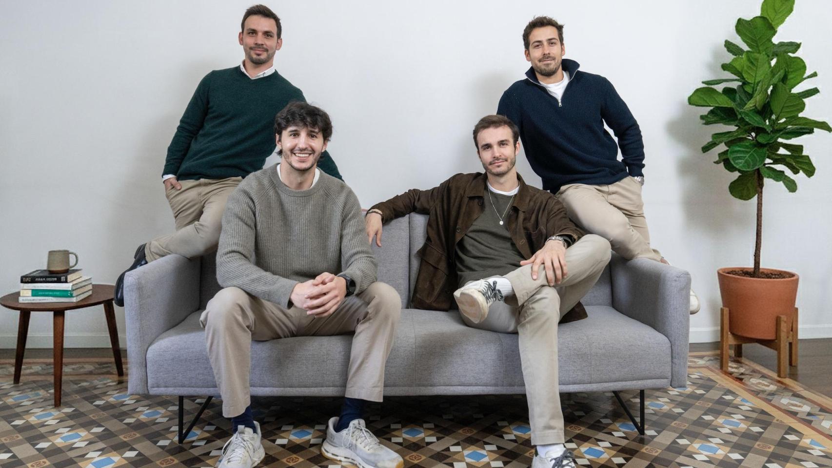 De izquierda a derecha y de arriba a abajo: François Centeno, Ignasi Salat, Albert Ventura-Traveset y Quim Allard (CEO), cofundadores de Iqana.