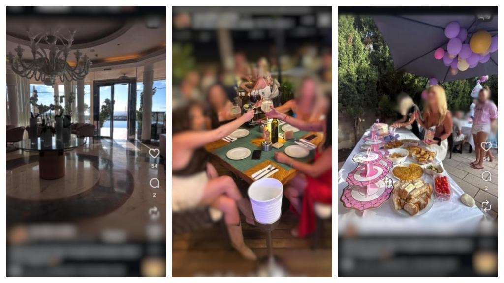 Imágenes que la okupa publica en redes sociales mostrando su nivel de vida.