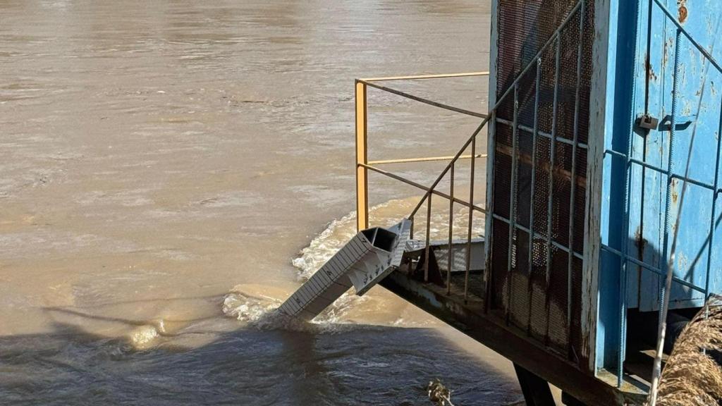 Crecida del río Ebro a su paso por Quinto