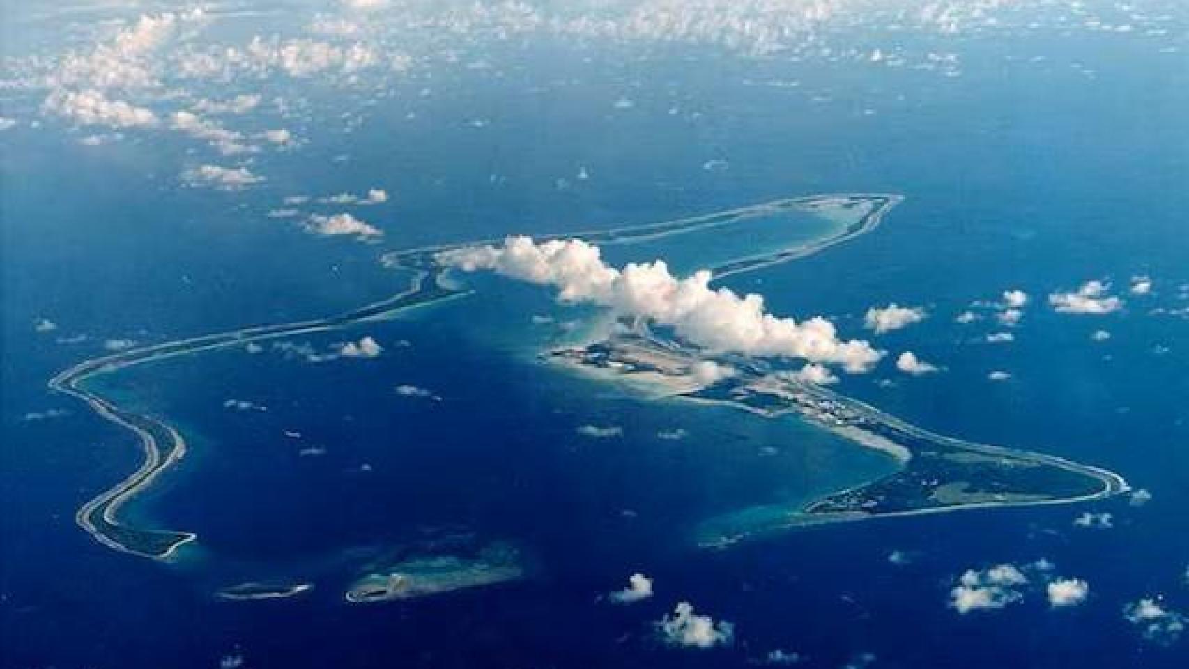 Una foto de archivo sin fecha muestra Diego García, la isla más grande del archipiélago de Chagos y sitio de una importante base militar de los Estados Unidos en medio del Océano Índico, arrendada a Gran Bretaña en 1966.