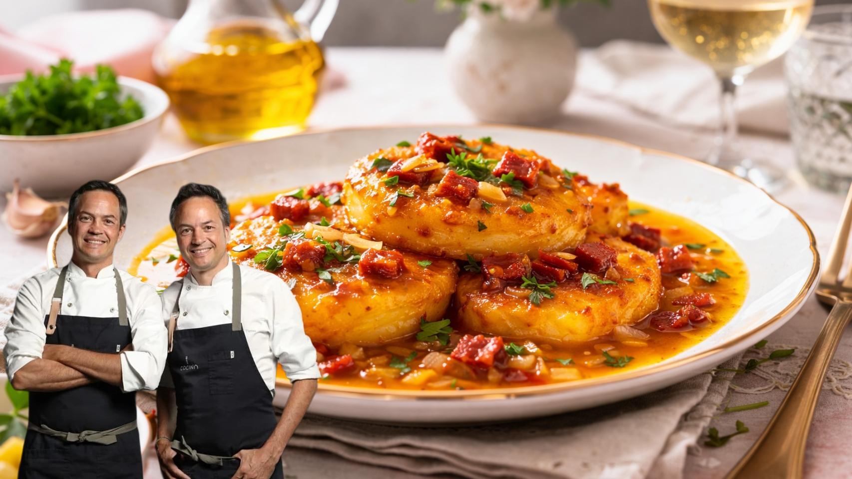 Hermanos Torres, cocineros, en un montaje de El Español