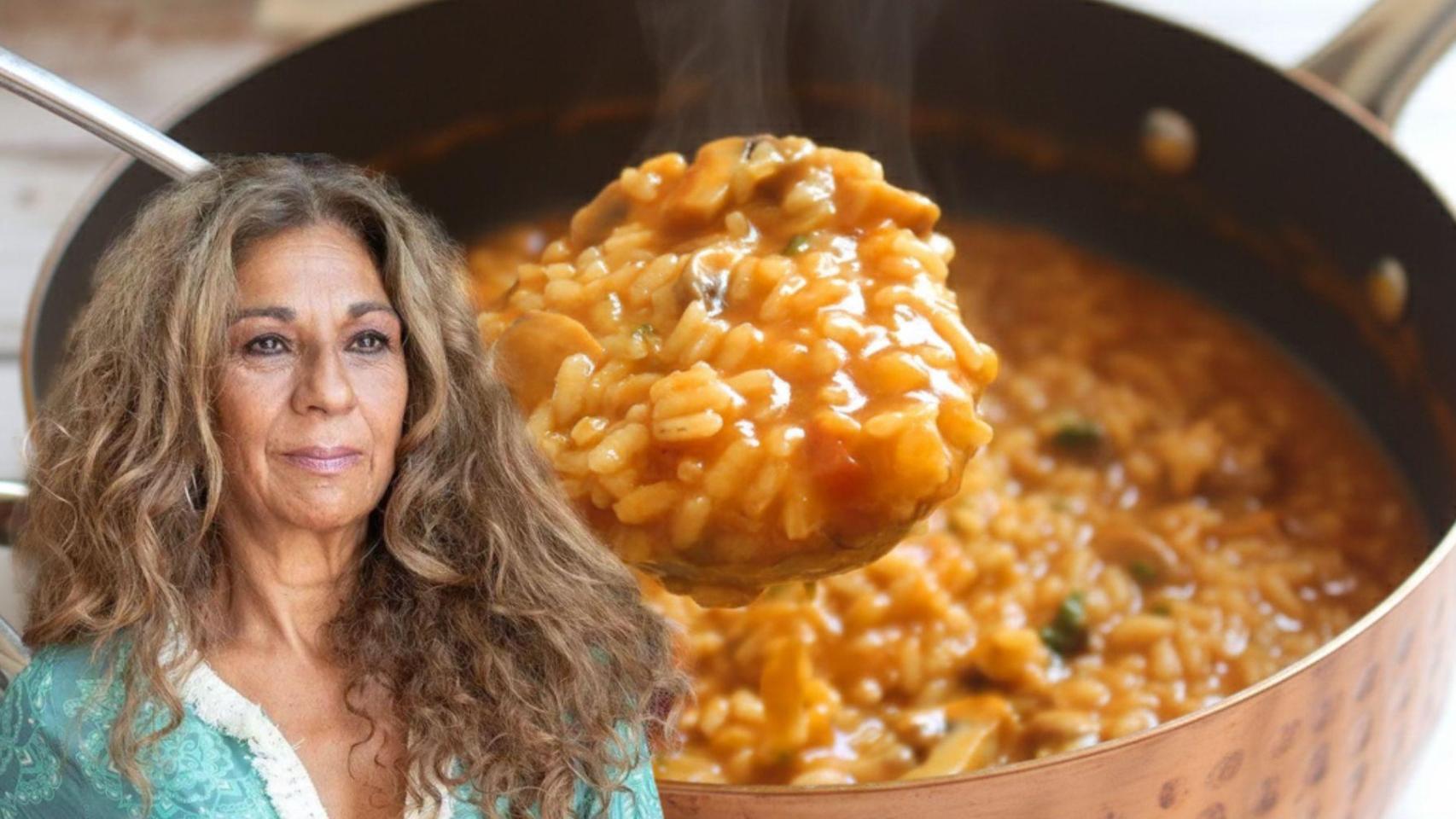Lolita Flores y su receta de arroz meloso.