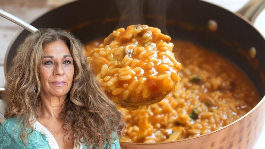 Lolita Flores y su receta de arroz meloso.