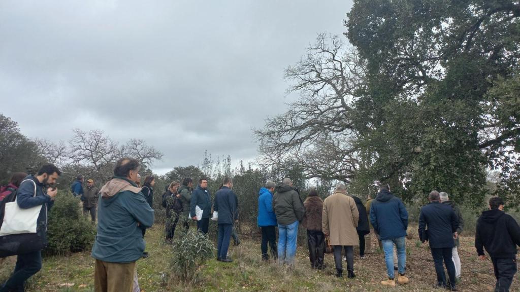 Un momento de la visita de los europarlamentarios al Parque Nacional de Cabañeros.
