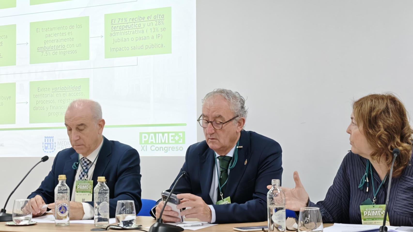 La presentación del congreso en Alicante con Hermann Schwarz, Tomás Cobo e Isabel Moya.