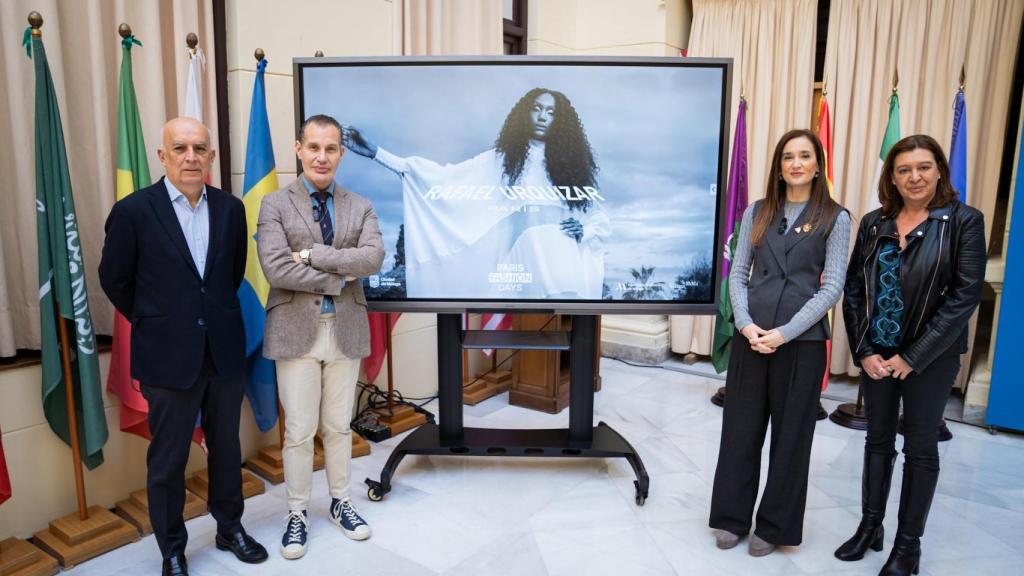Presentación del desfile, en el Ayuntamiento de Málaga.