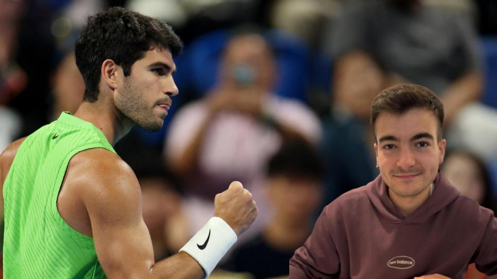 Carlos Alcaraz y el influencer Iñaki Gastro, en un fotomontaje