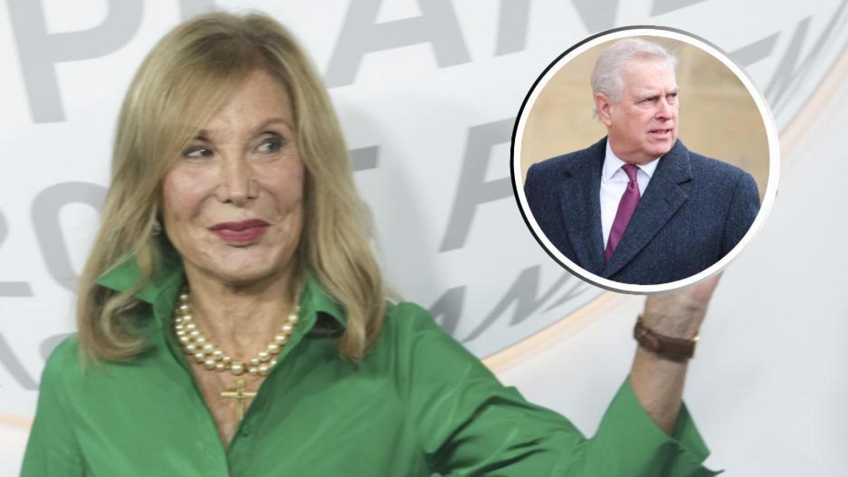 Pilar Eyre y el expríncipe Andrés en un montaje de JALEOS.