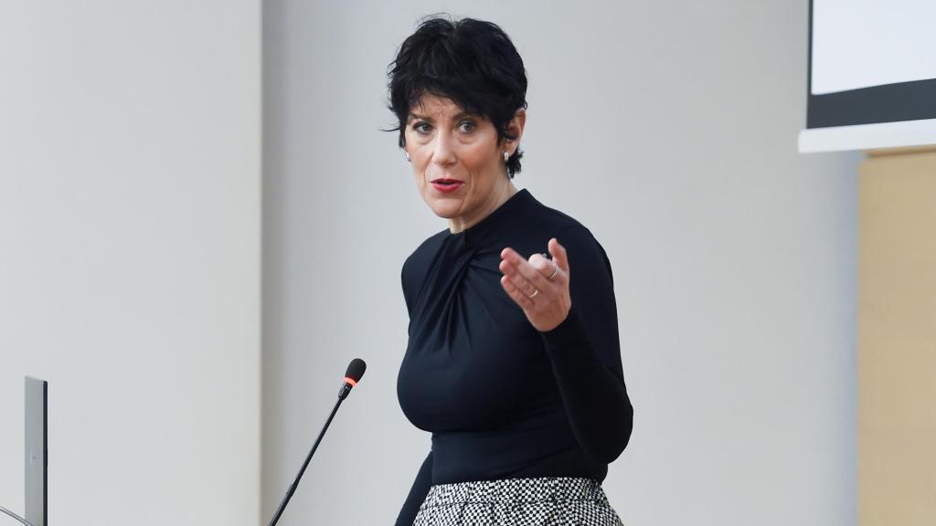 Elma Saiz, ministra de Inclusión, Seguridad Social y Migraciones, durante una comparecencia.