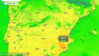 Temperaturas para el lunes