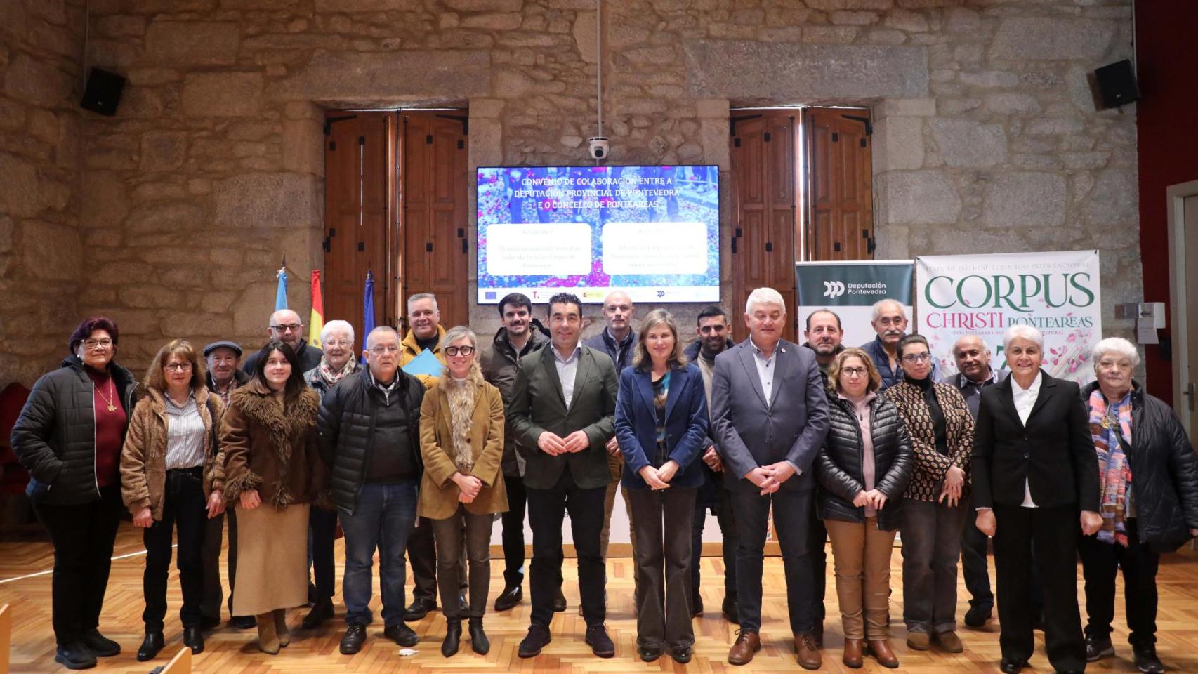 La Diputación de Pontevedra impulsará el Corpus de Ponteareas con un museo al aire libre y un producto virtual