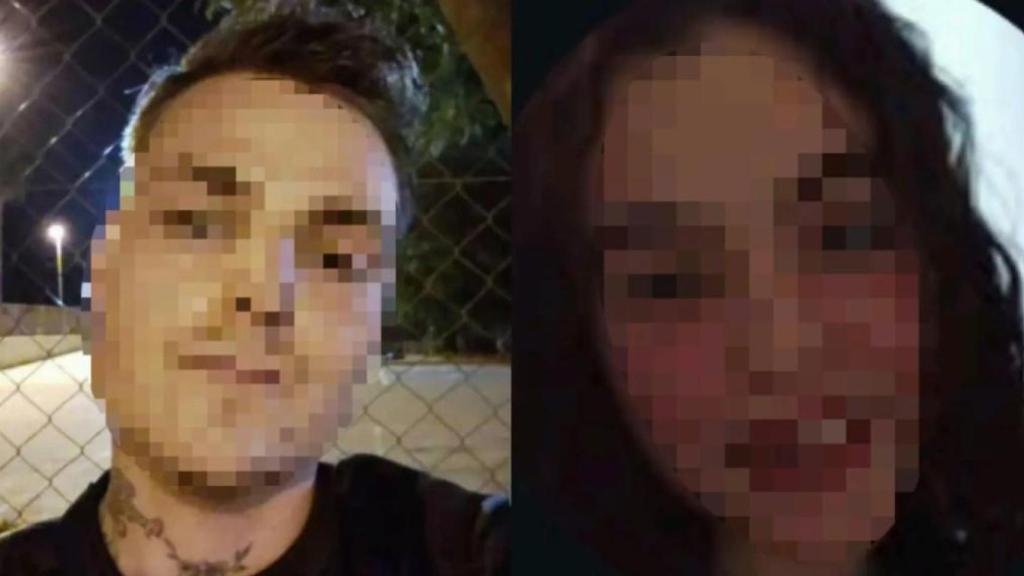 Quique, junto a una imagen de la difunta Ainhoa.