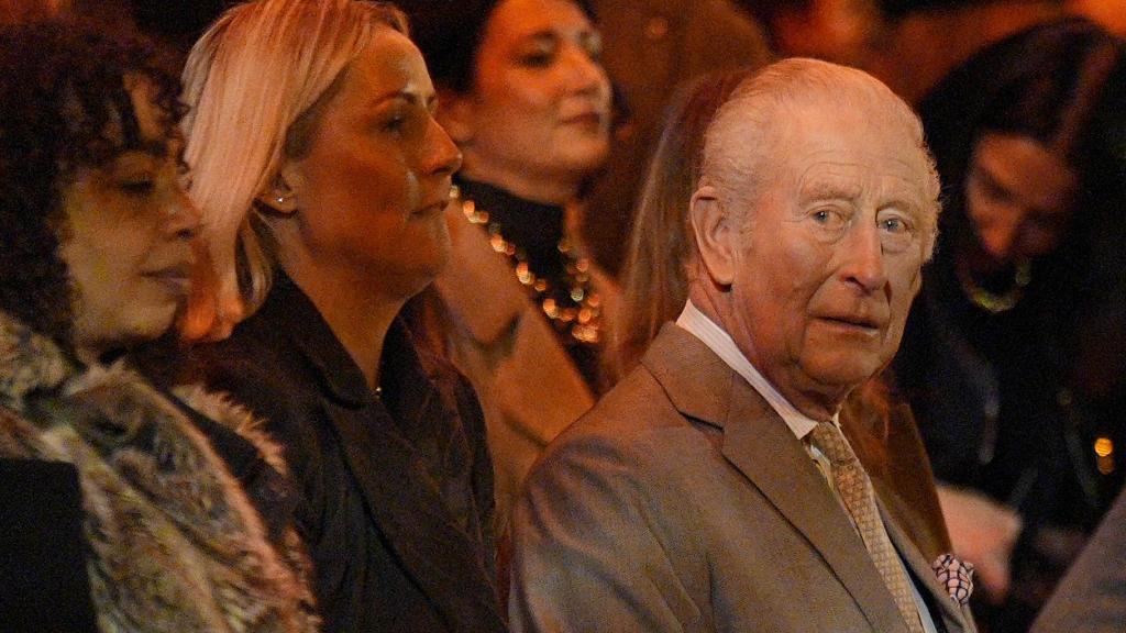 Carlos III, en la Fashion Week de Londres este jueves, 19 de febrero.