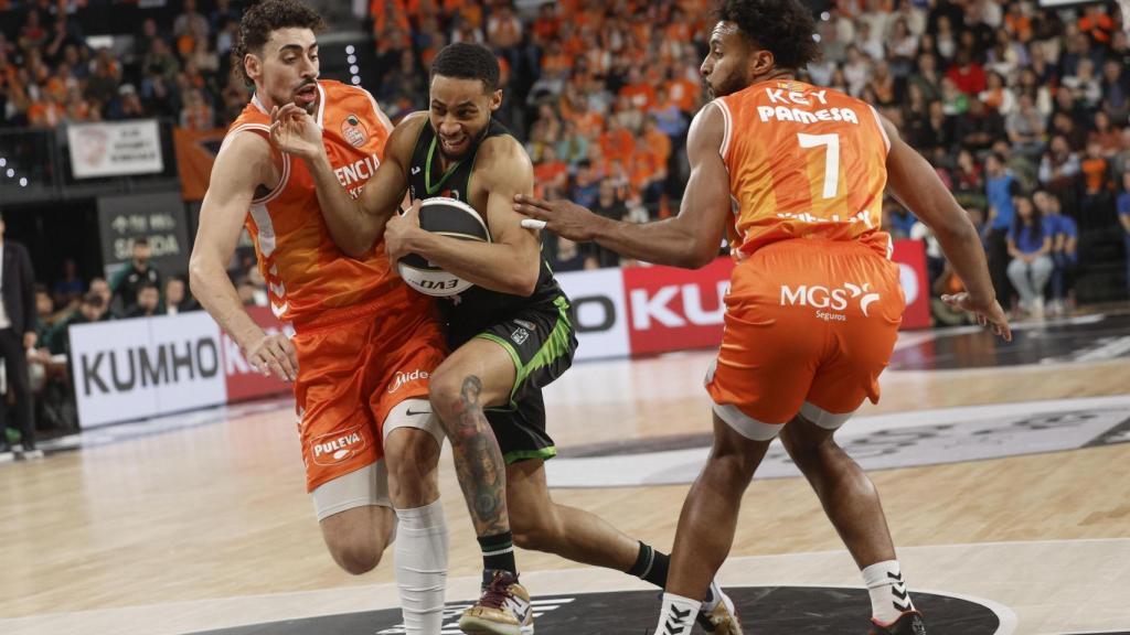 Hunt y Key, durante el partido.