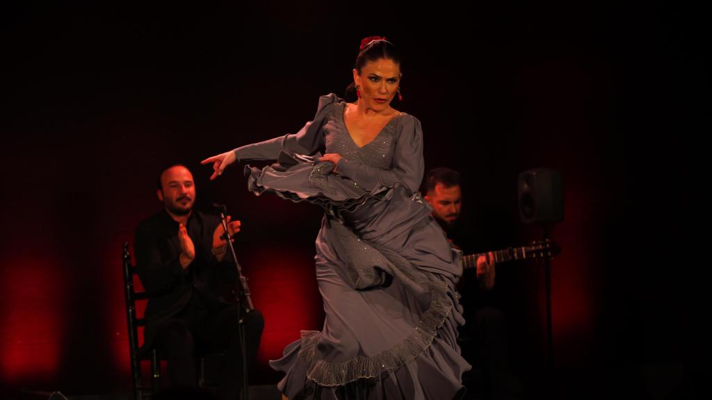 La bailaora Salomé Ramírez, durante la presentación de la 65 edición del Festival Internacional del Cante de las Minas de La Unión.