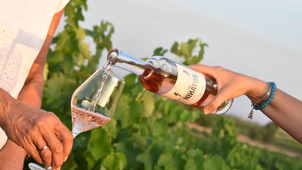 Botella del vino de Los Niñatos.