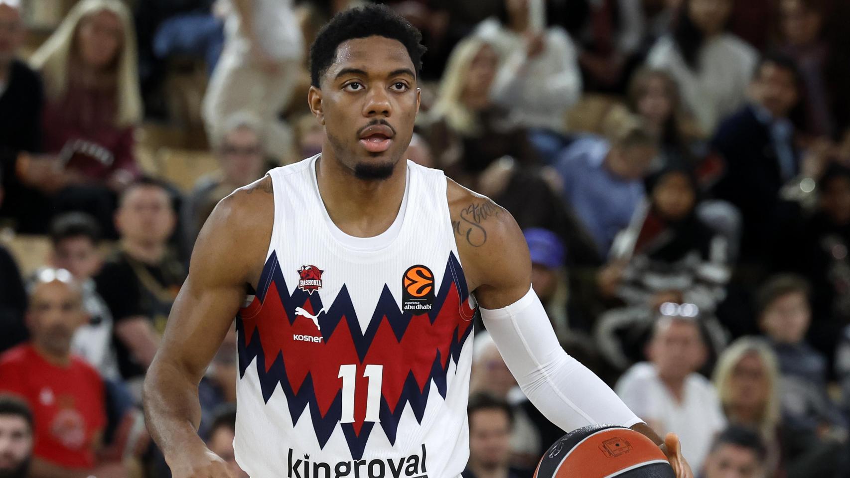 Trent Forrest, durante el Mónaco - Baskonia de la Euroliga.