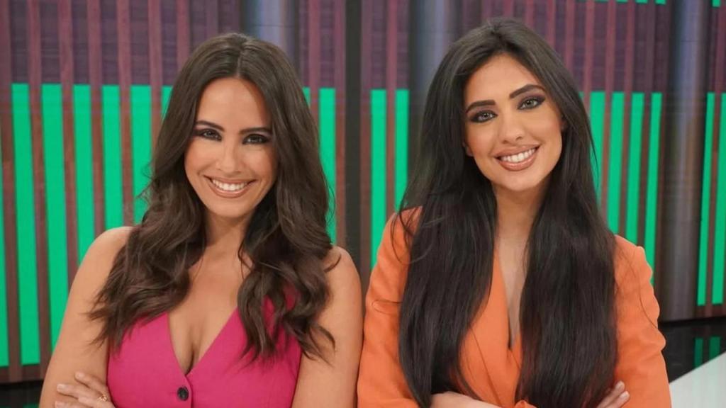María Lamela junto a Marina Valdés, su pareja televisiva en laSexta.