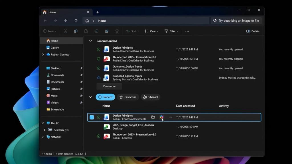 Nuevo botón de Copilot en el Explorador de archivos de Windows 11