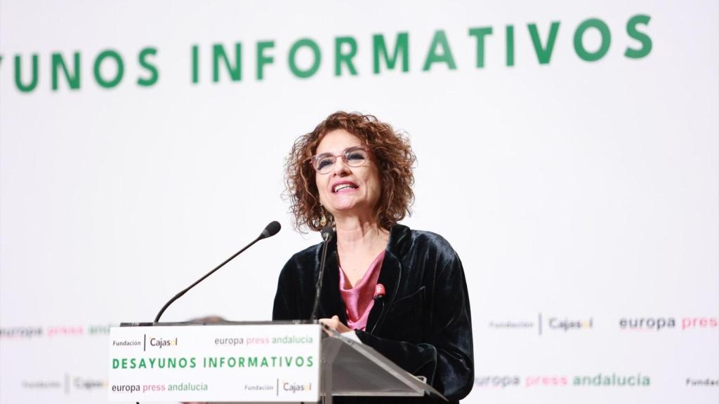 María Jesús Montero, durante el acto de este viernes en Sevilla.