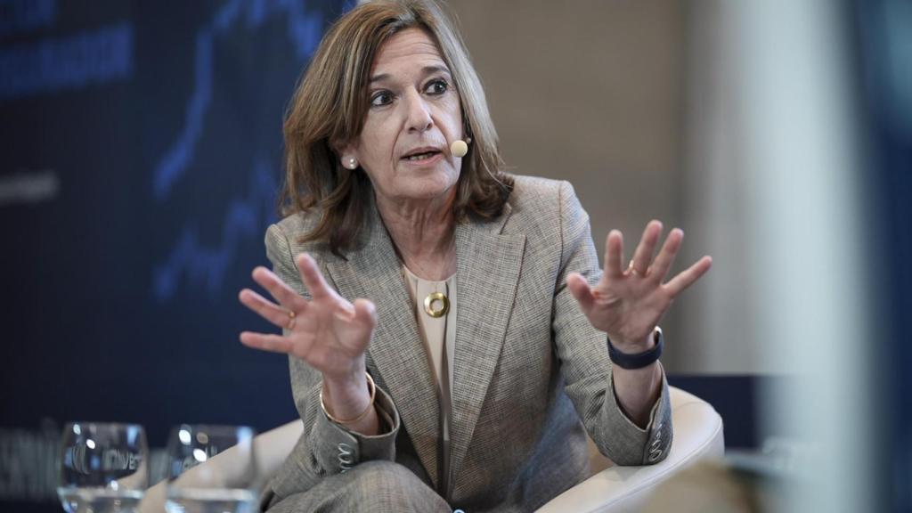 Mirenchu del Valle, presidenta de Unespa, durante su intervención en la apertura de la segunda jornada del I Observatorio del Sector Asegurador.