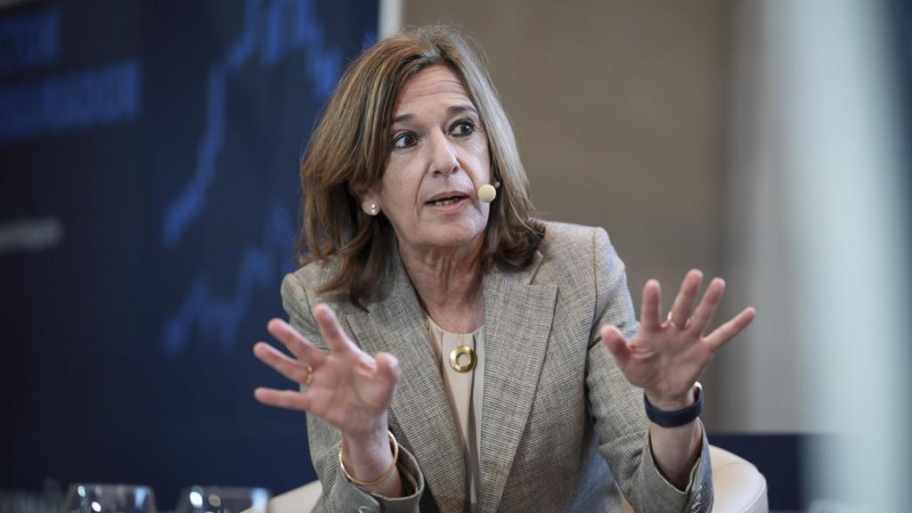 Mirenchu del Valle, presidenta de Unespa, durante su intervención en la apertura de la segunda jornada del I Observatorio del Sector Asegurador.