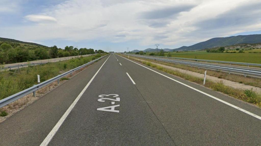 A-23, vía donde ha ocurrido el accidente mortal.