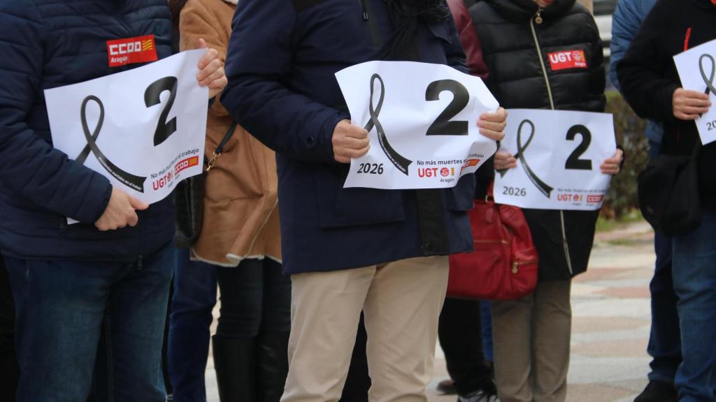 Concentración de CCOO y UGT contra la siniestralidad laboral