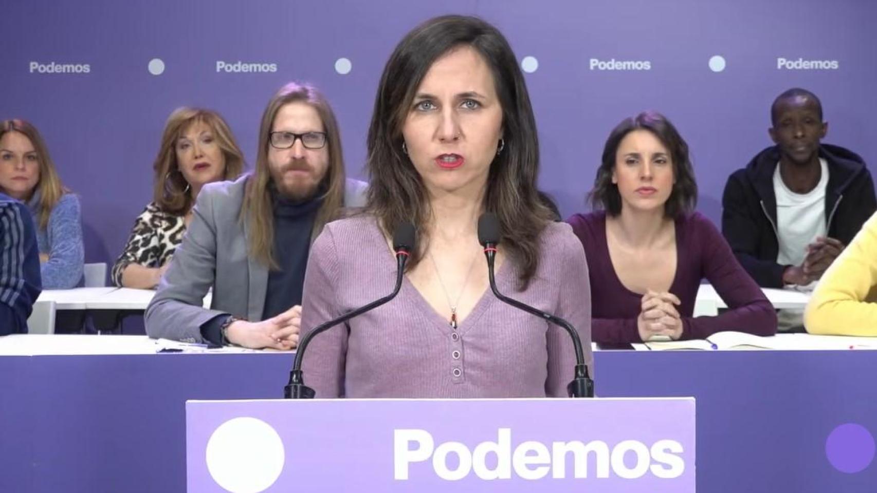 Ione Belarra este viernes en el Consejo Ciudadano de Podemos.