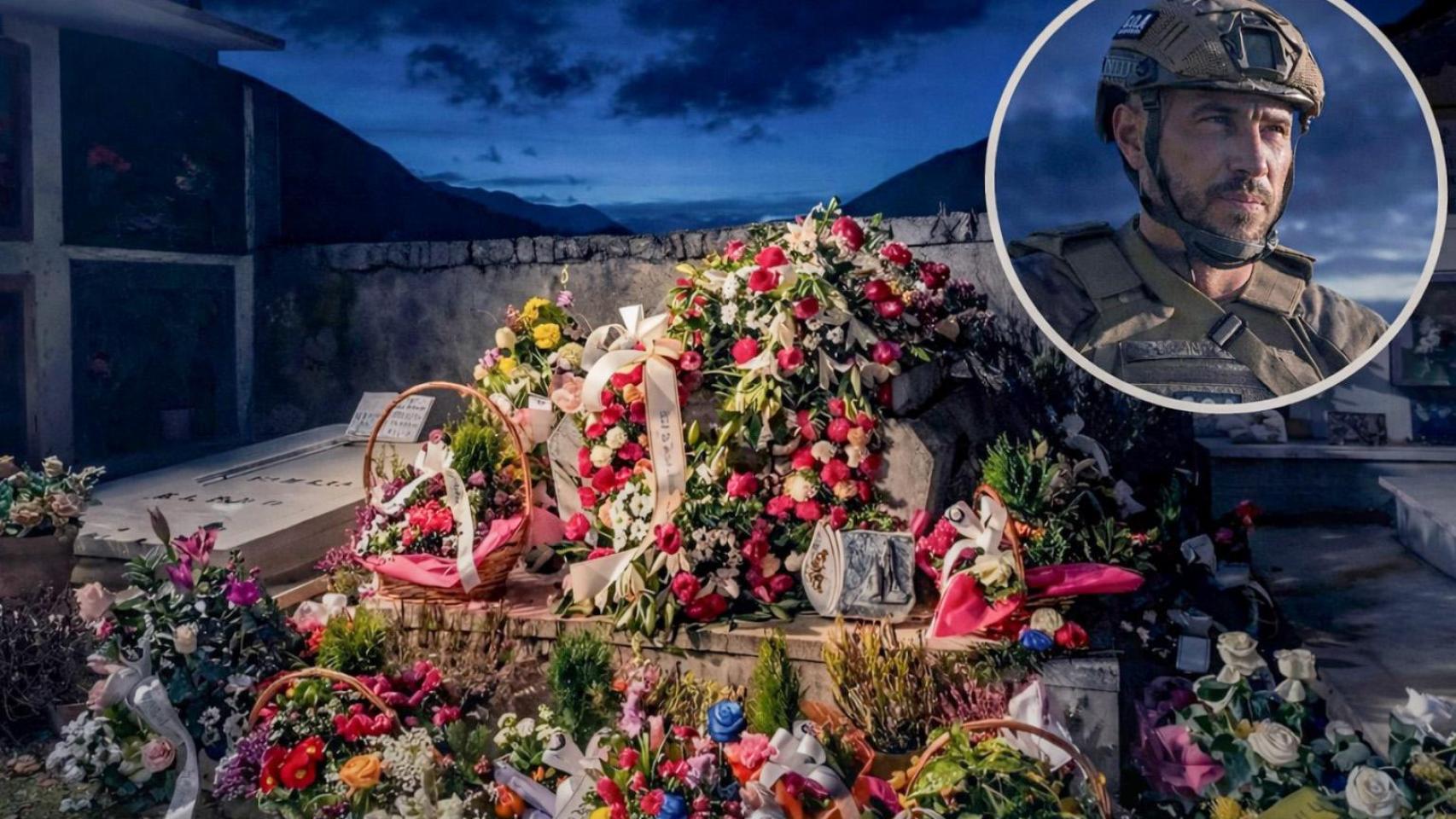 La tumba de Joan Estévez en Vilac (Val d'Aran), fallecido el pasado 13 de febrero.